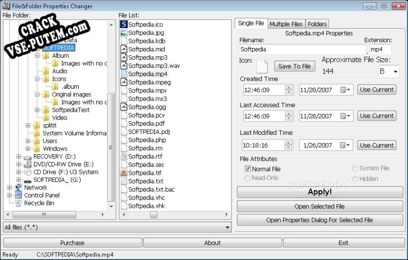 File&Folder Properties Changer  + crack (кряк)