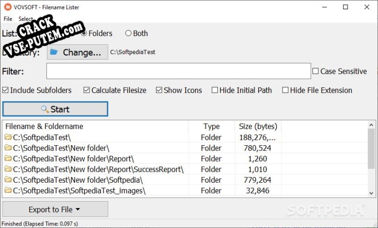 Crack для Filename Lister