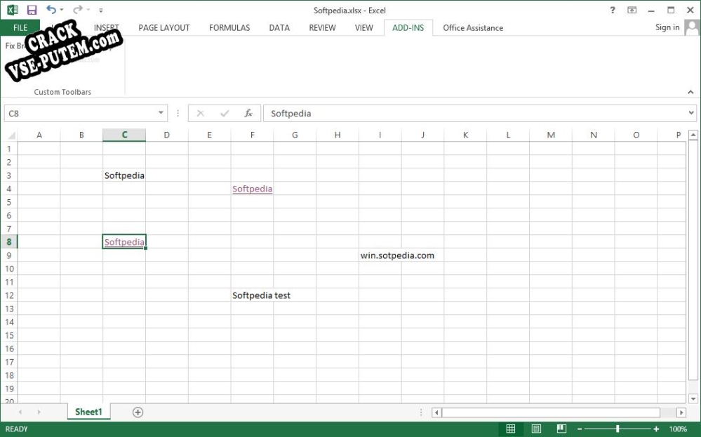 Активация программы Fix Broken Links for Excel