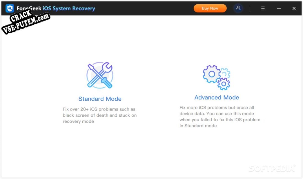 Взлом (keygen) FoneGeek iOS System Recovery