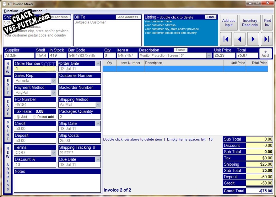 GT Invoice Maker keygen (кейген)