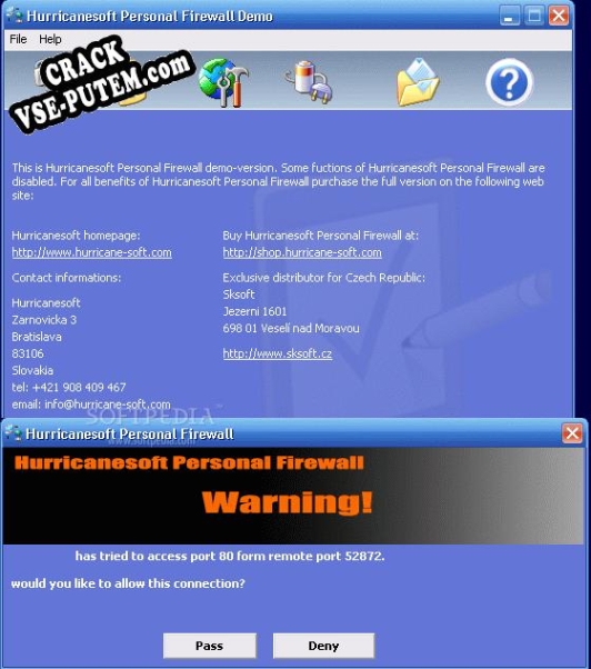 Hurricanesoft Personal Firewall + crack/ключ