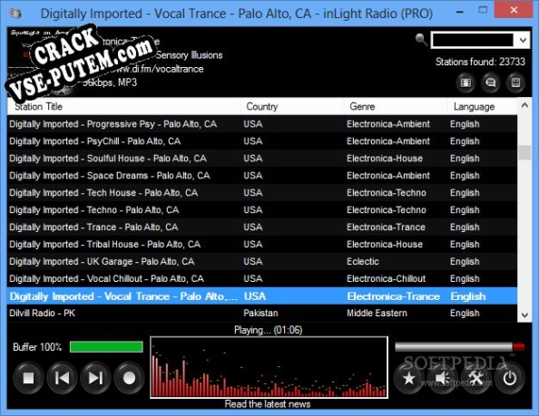 Взлом (keygen) inLight Radio Pro