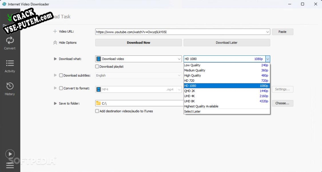 Internet Video Downloader keygen (кейген)