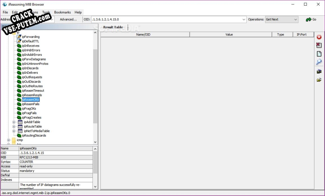 Crack для iReasoning MIB Browser