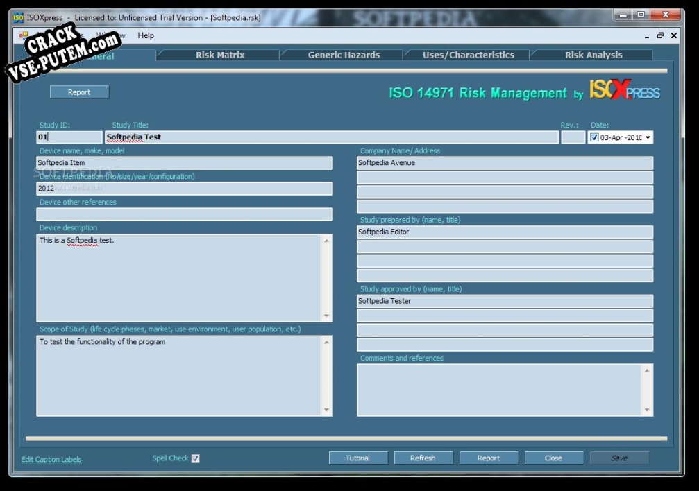 Keygen для ISOXpress ISO 14971