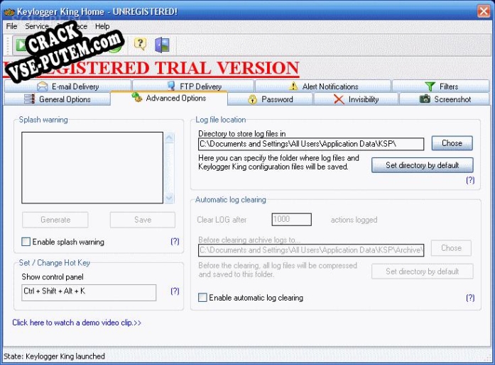 Keylogger King Home с patch/keygen