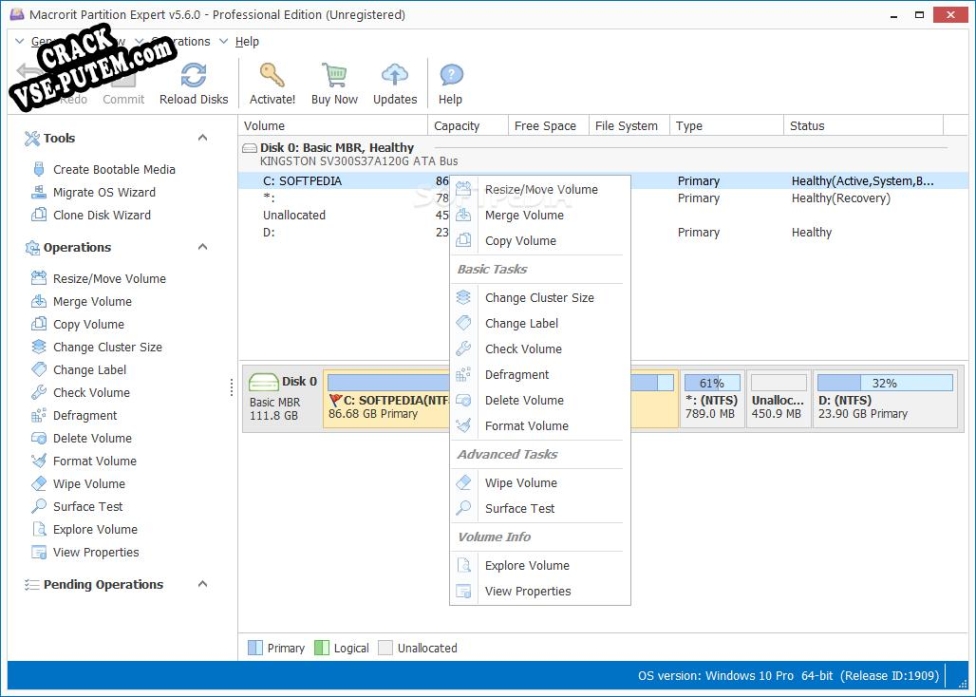 Macrorit Partition Expert Professional Edition и crack patch (взлом)
