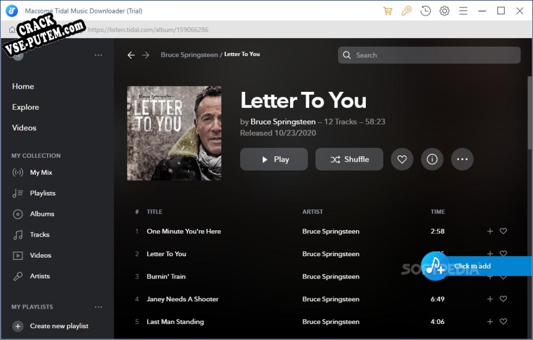 Взлом (keygen) Macsome Tidal Music Downloader