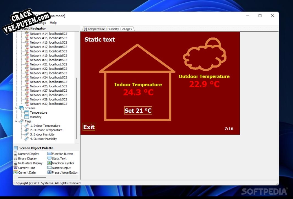 Активация программы Modbus SCADA