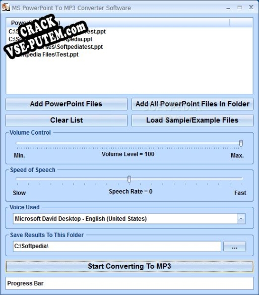 MS PowerPoint To MP3 Converter Software и crack patch (взлом)