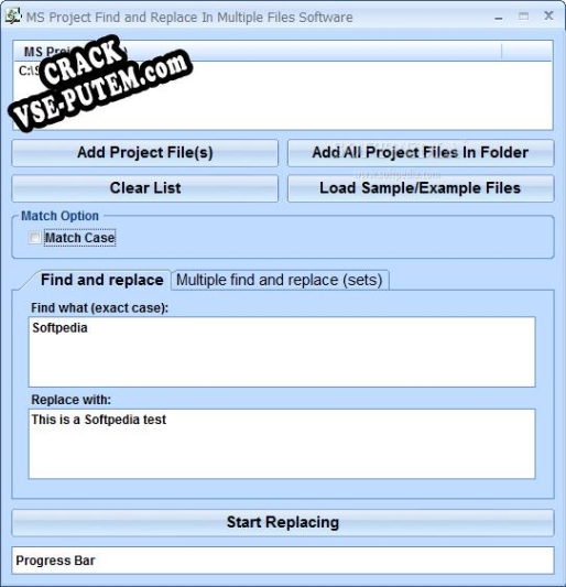 Взлом (keygen) MS Project Find and Replace In Multiple Files Software