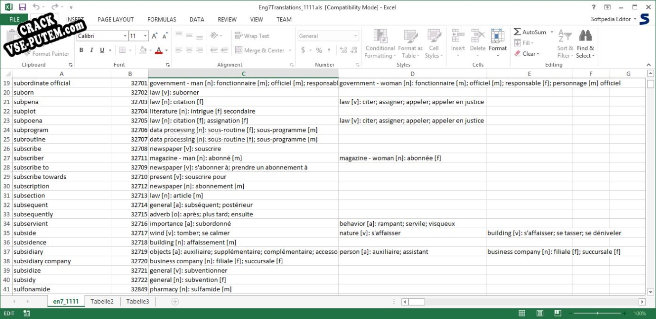Crack для Multilingual Dictionaries English, French, German, Portuguese, Spanish, Italian, Dutch, Swedish