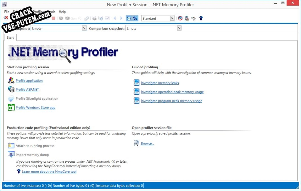 .NET Memory Profiler  + crack (кряк)