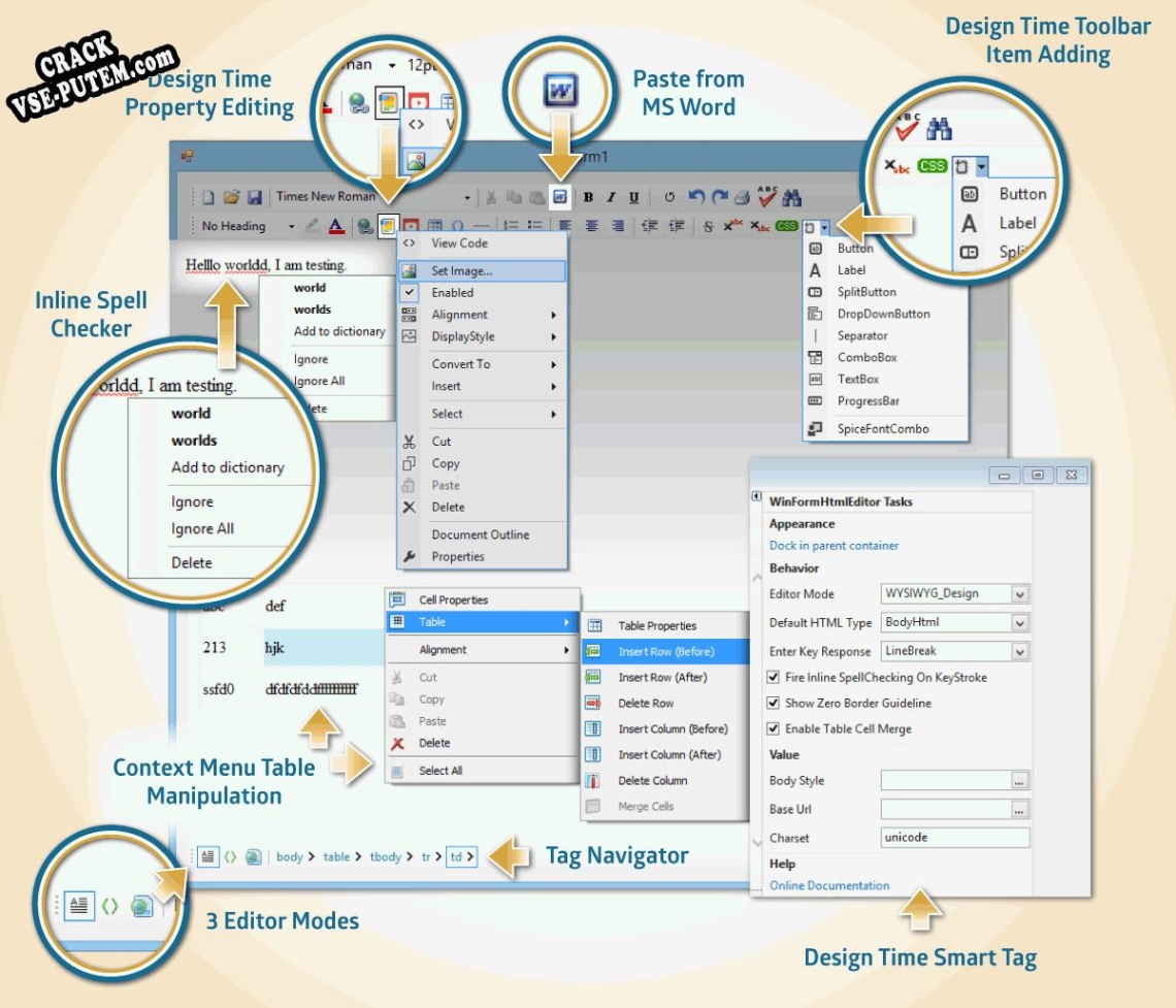 Keygen для .NET Win HTML Editor Control