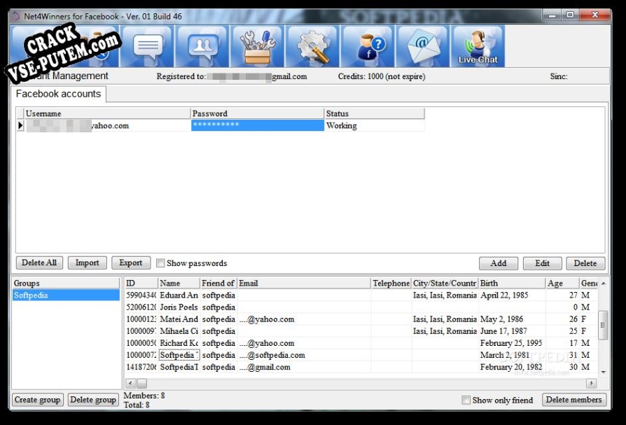 Net4Winners for Facebook и crack patch (взлом)