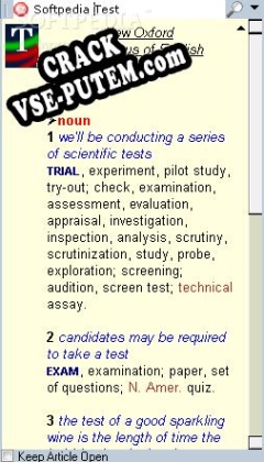 New Oxford Thesaurus of English  + crack (кряк)