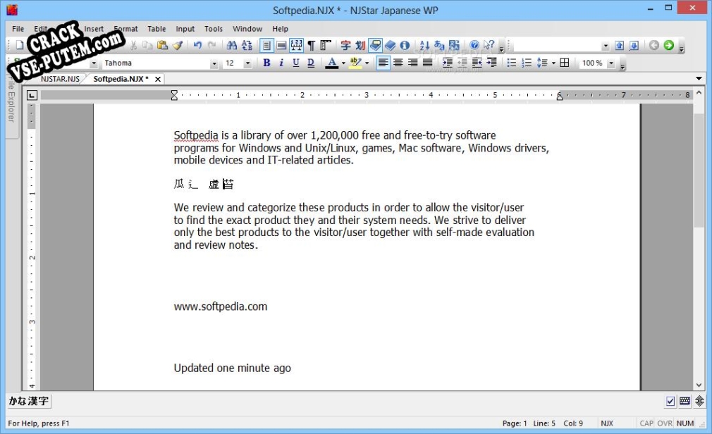 NJStar Japanese WP (formerly NJStar Japanese Word Processor) keygen (кейген)