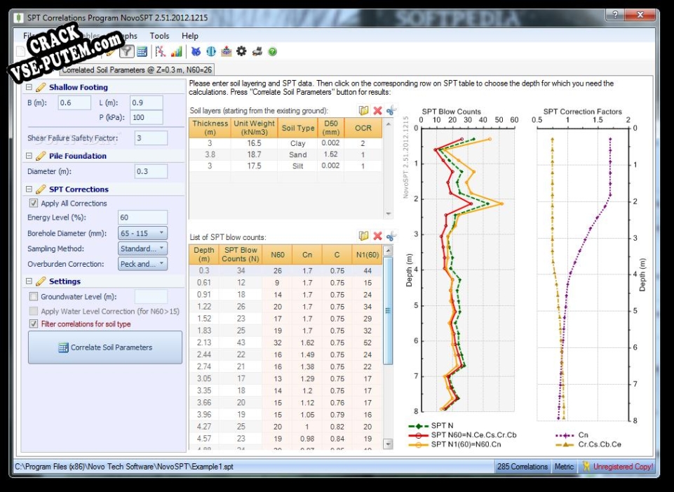 Keygen для NovoSPT (SPT Correlation Program)