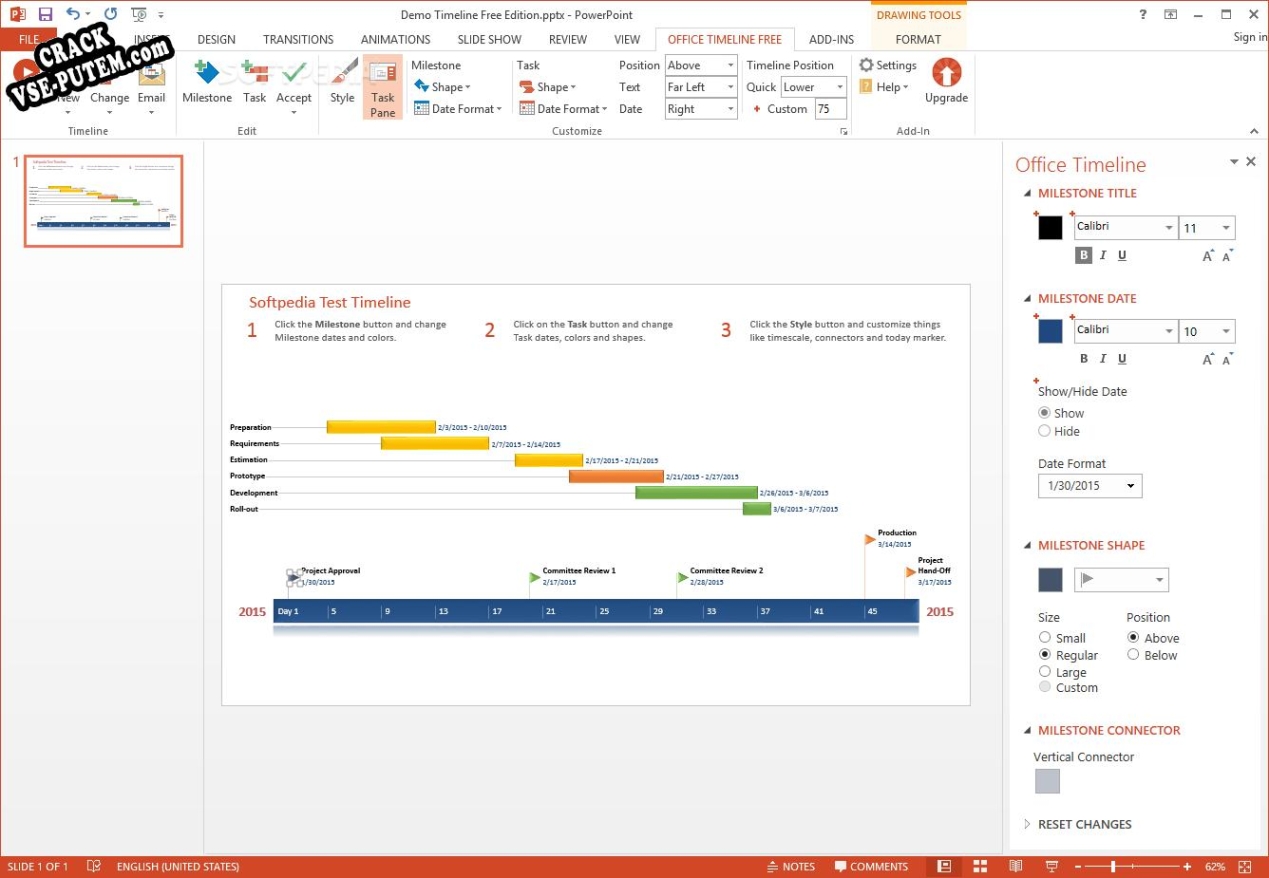 Office Timeline + crack/ключ