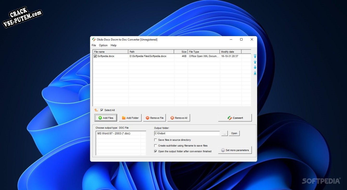 Ключ для Okdo Docx Docm to Doc Converter