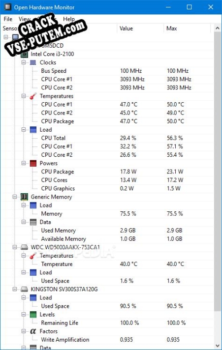 Open Hardware Monitor keygen (кейген)