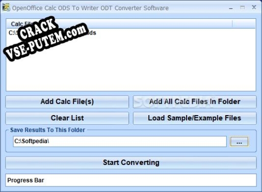 OpenOffice Calc ODS To Writer ODT Converter Software + crack/ключ