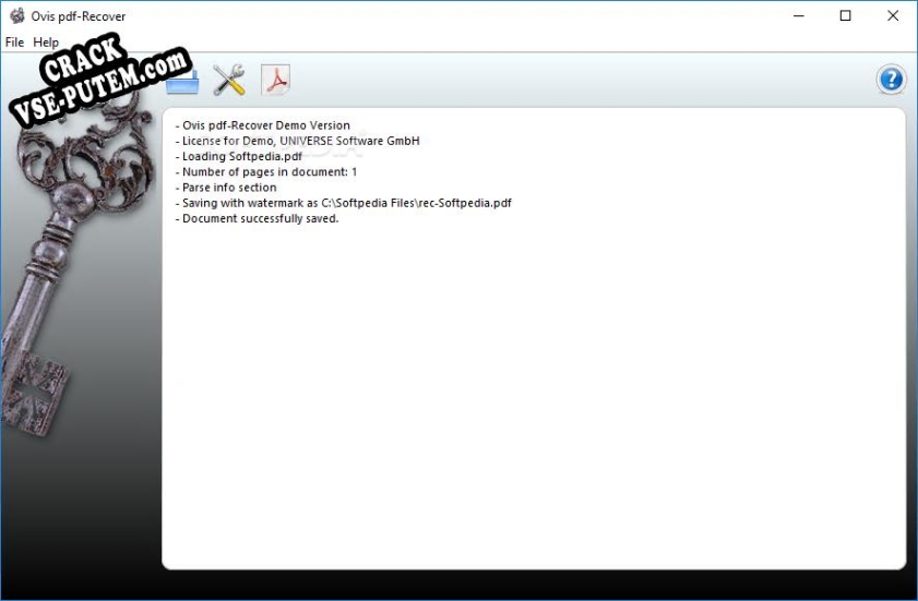Ovis pdf-Recover и crack patch (взлом)
