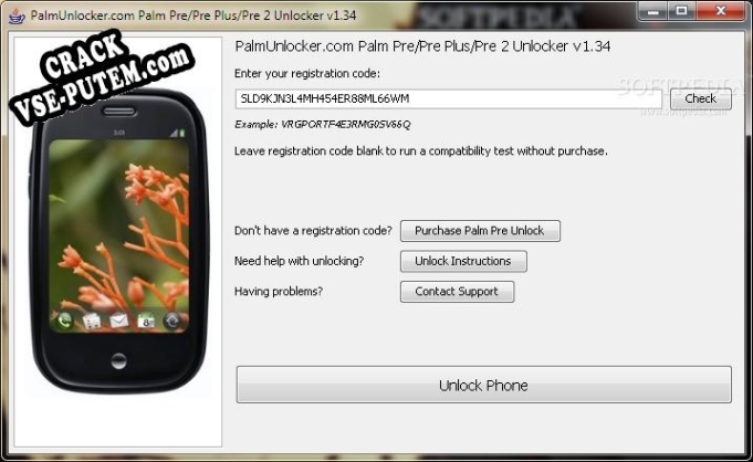Keygen для PalmUnlocker.com Palm Pre/Pre Plus/Pre 2 Unlocker