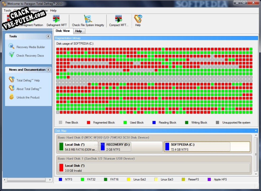 Keygen для Paragon Total Defrag