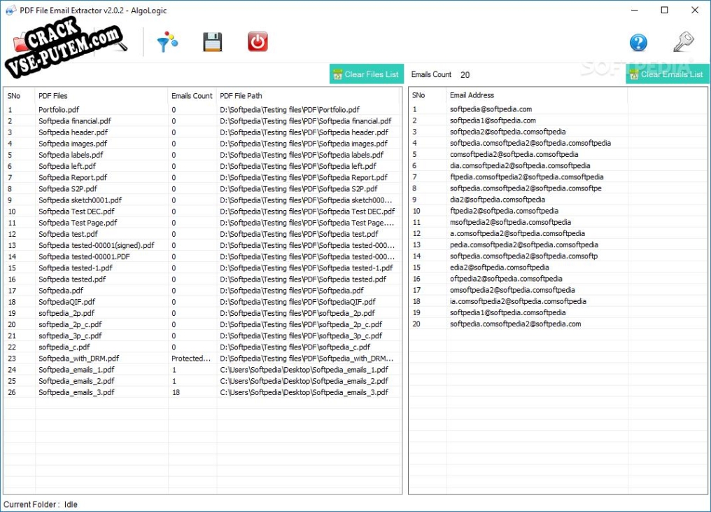 PDF File Email Extractor + crack/ключ