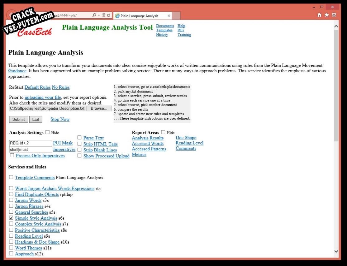 Plain Language Analysis Tool + crack/ключ