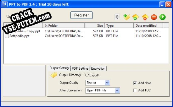 Crack для PPT Export to PDF