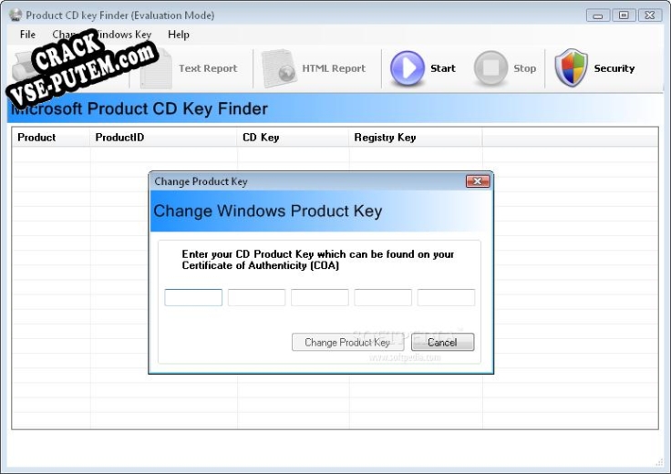 Взлом Product CD Key Finder