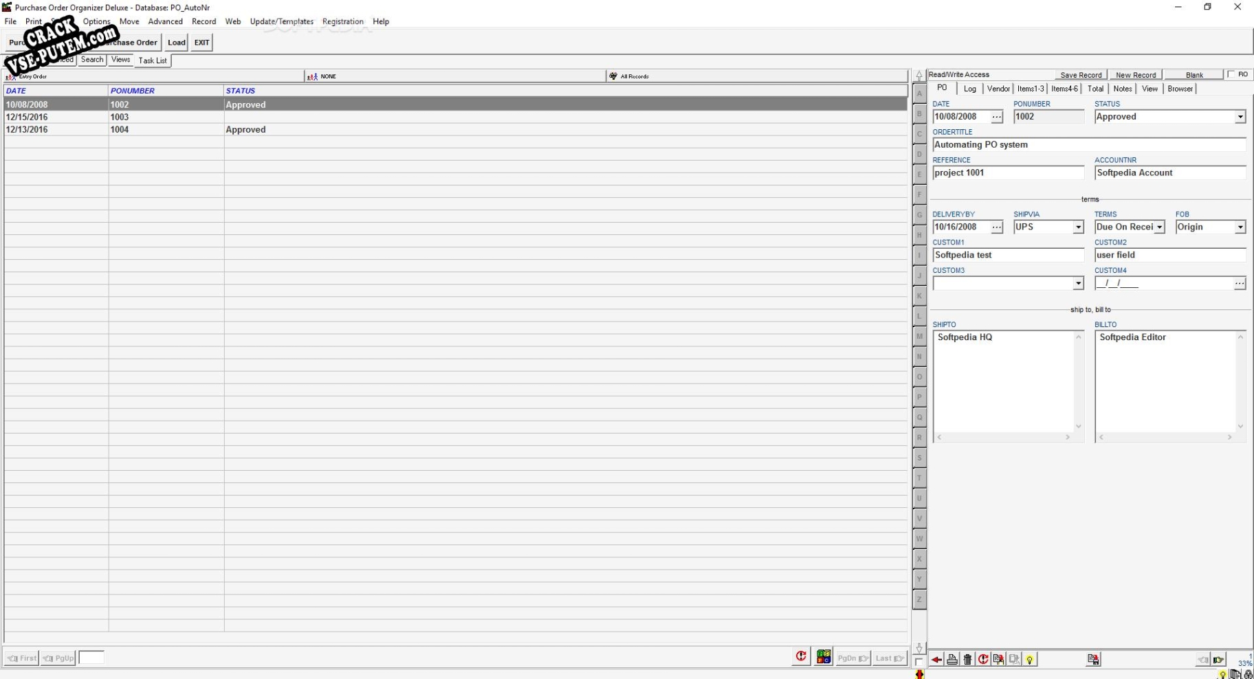 Взлом Purchase Order Organizer Deluxe