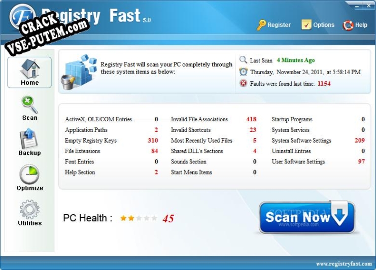 Registry Fast  + crack (кряк)