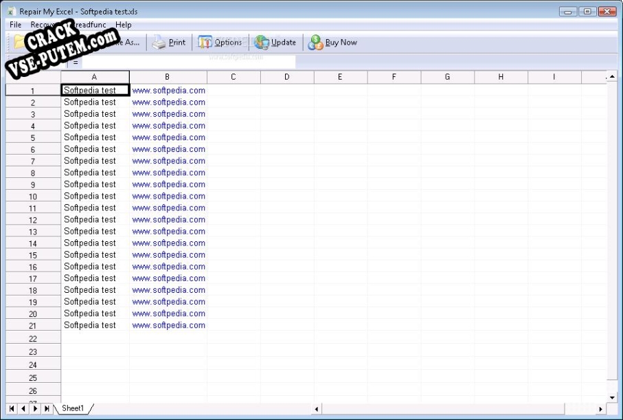 Взлом (keygen) Repair My Excel