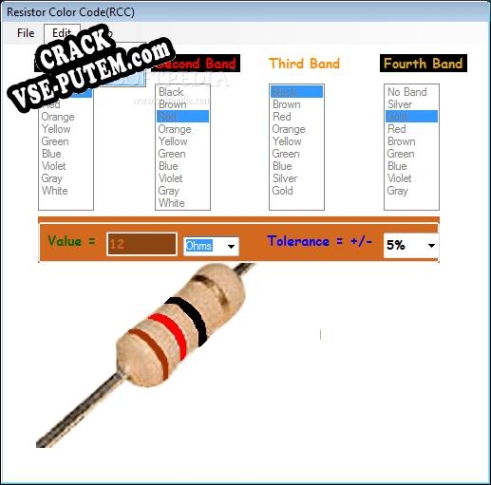 Ключ для Resistor Color Code