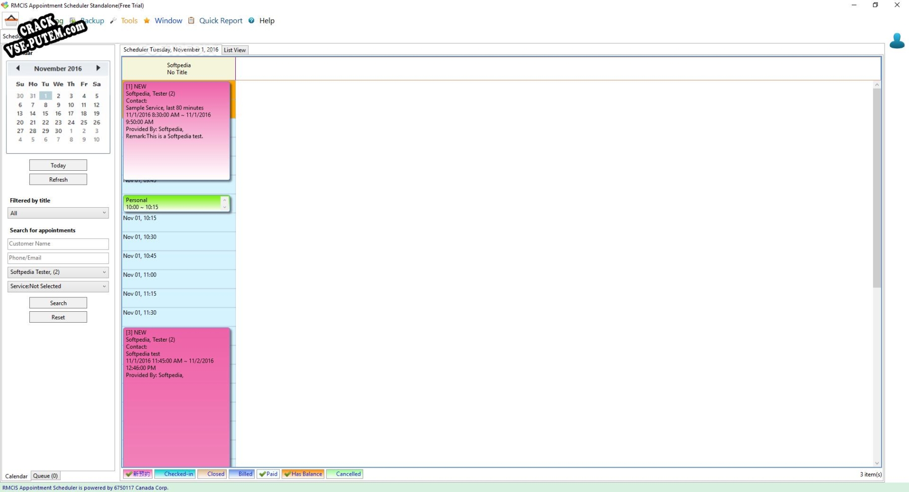 Crack для RMCIS Appointment Scheduler