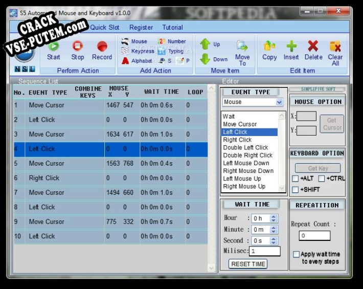 Keygen для S5 Automated Mouse and Keyboard