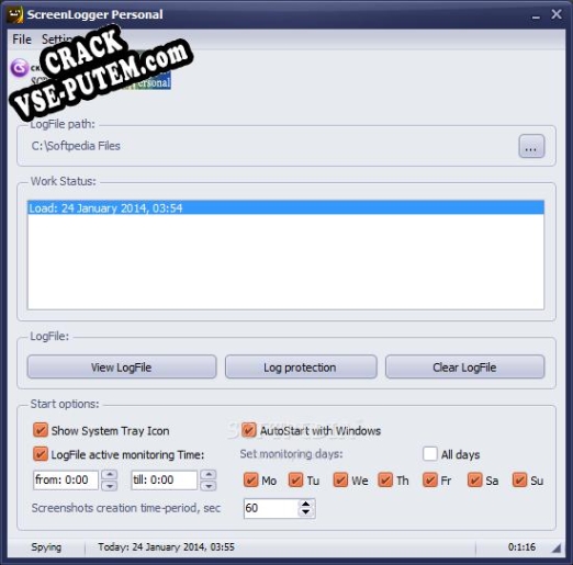 ScreenLogger Personal с patch/keygen