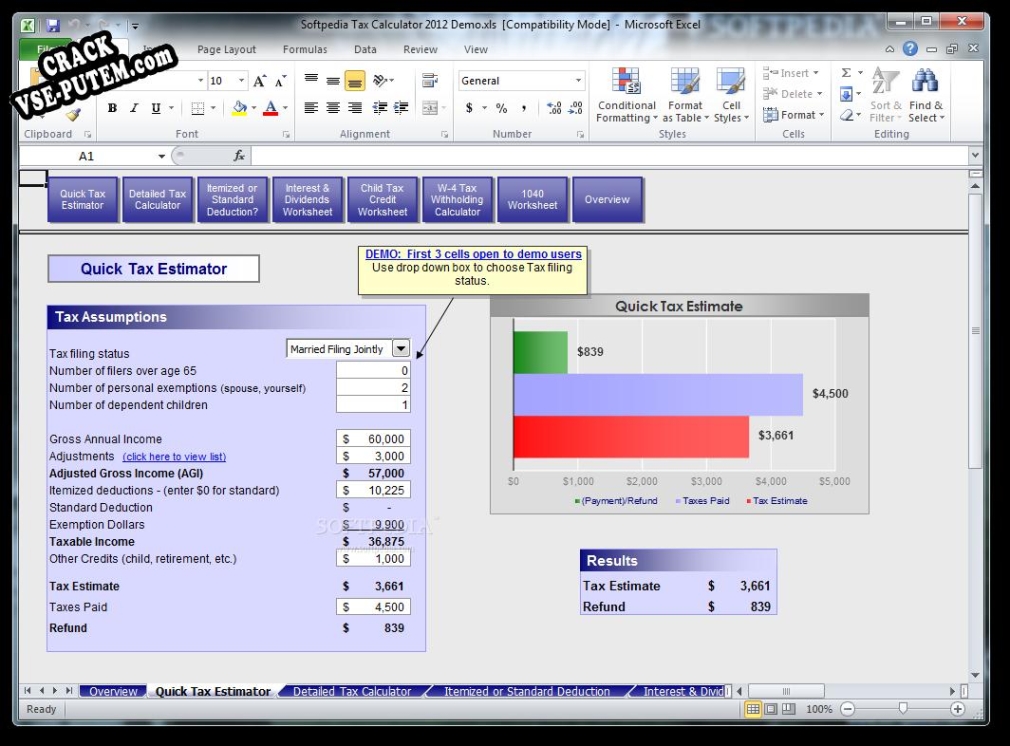 Ключ для Simpleplanning Tax Calculator