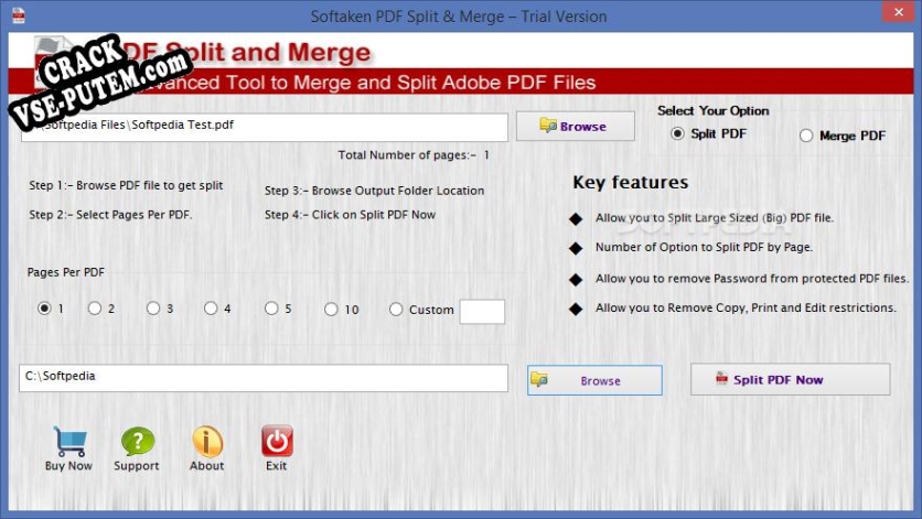 Keygen для Softaken PDF Split and Merge