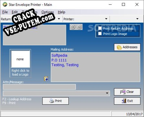 Взлом (keygen) Star Envelope Printer Pro