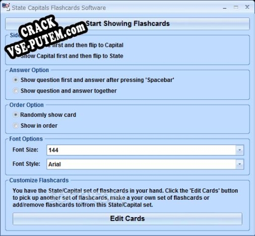 Crack для State Capitals Flashcards Software