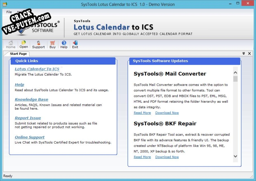 Взлом SysTools Lotus Calendar to ICS
