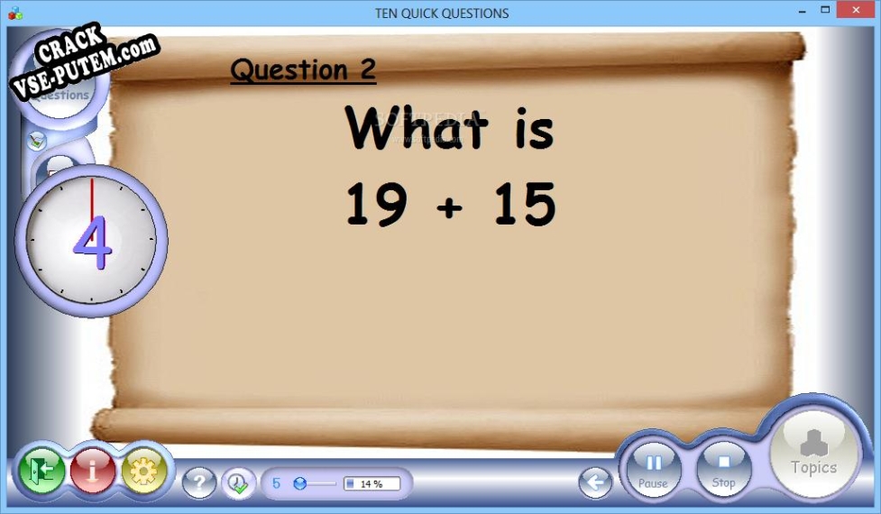 Ключ для Ten Quick Questions Pro