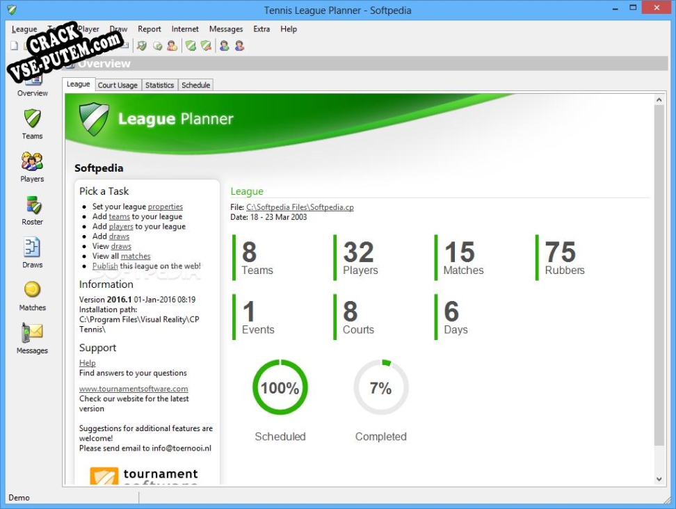 Tennis League Planner  + crack (кряк)