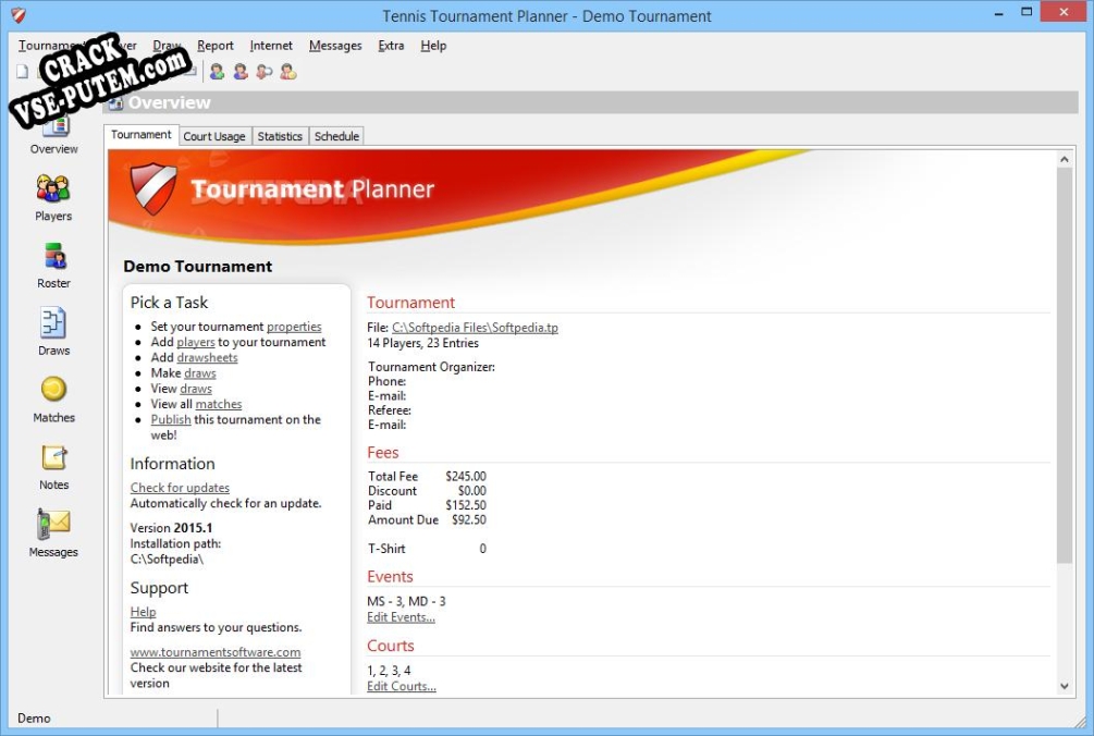 Crack для Tennis Tournament Planner