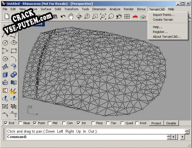 Взлом (keygen) TerrainCAD for Rhino